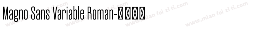 Magno Sans Variable Roman字体转换
